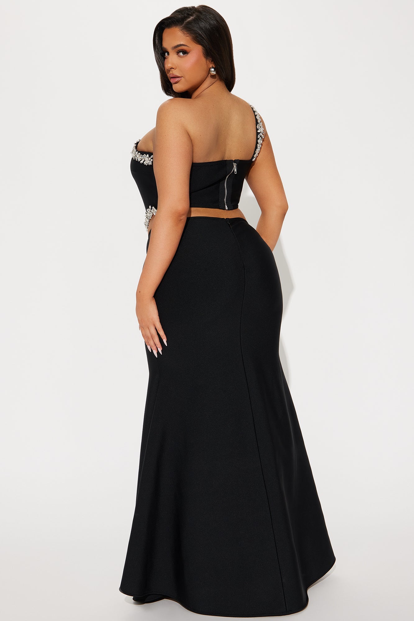 Michelle Mermaid Maxi Dress - Black