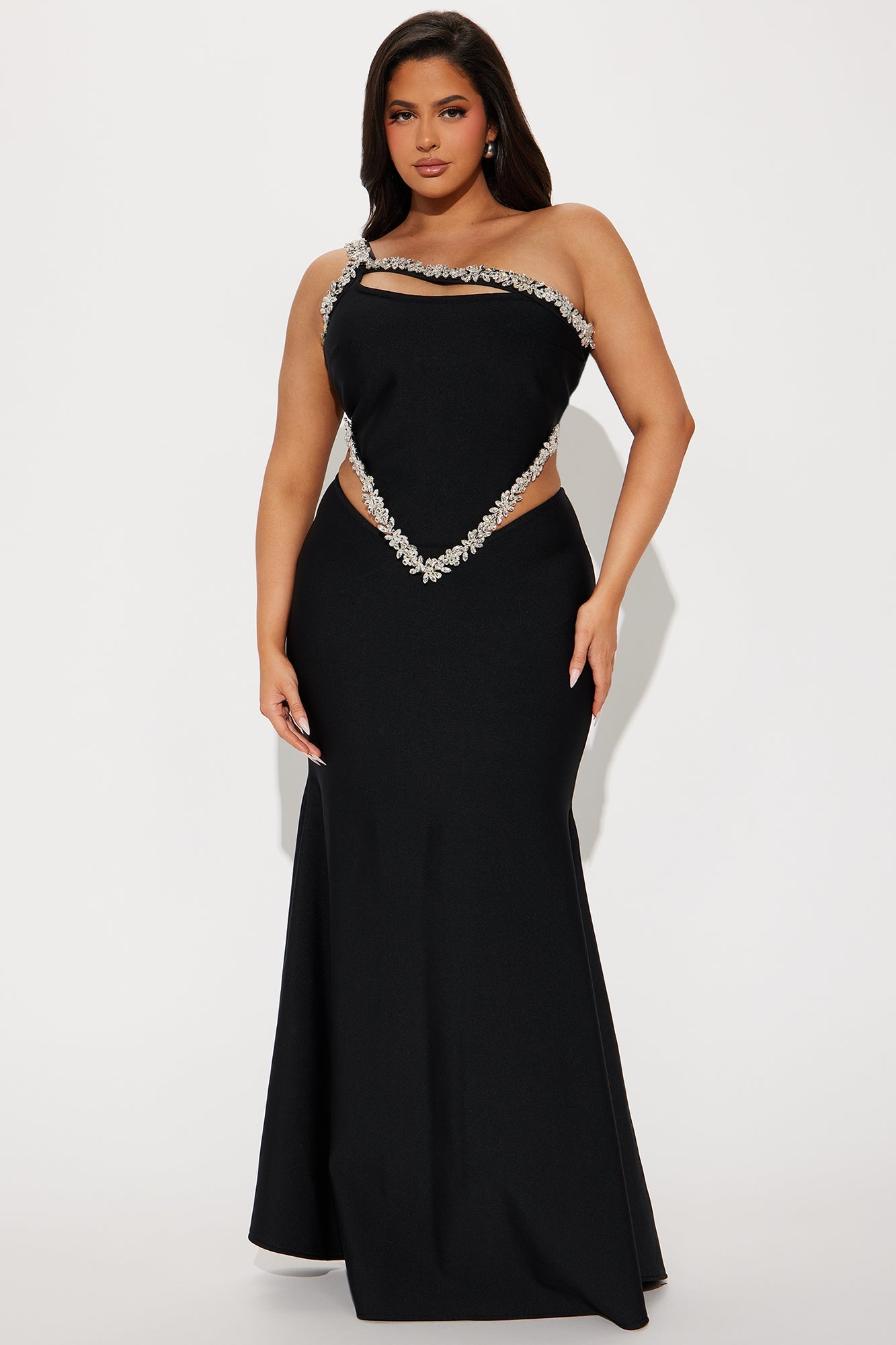 Michelle Mermaid Maxi Dress - Black