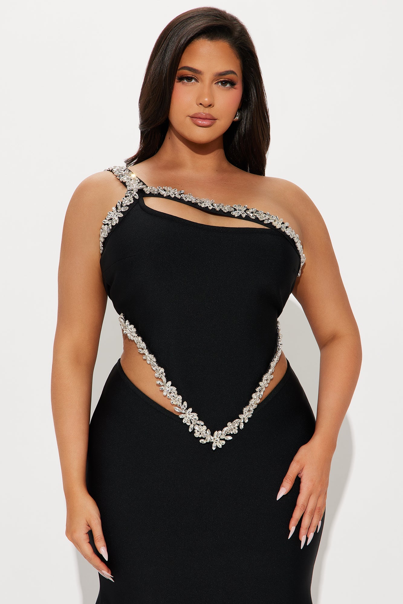 Michelle Mermaid Maxi Dress - Black